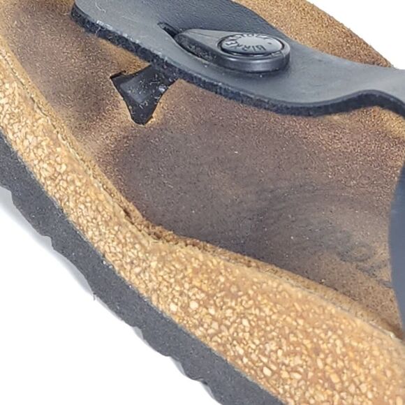 Birkenstock Women's Gizeh EU37 US6 Black Birko-Flor T-strap Thong Sandals Shoes - Picture 16 of 16